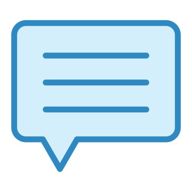 Sohbet mesajı vektör illüstrasyonu