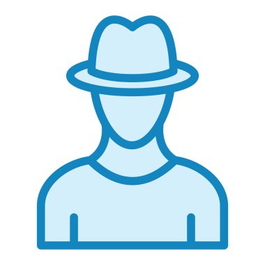 - Ajan. Web simgesi basit illüstrasyon