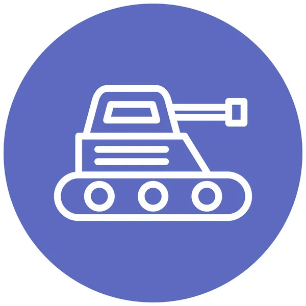 Tank Mower Flat Vector Icon — Stock Vector