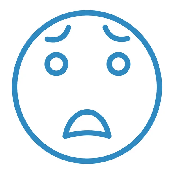 Scared Face Web Icon Simple Illustration — ストックベクタ