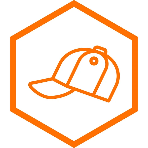 Orange Hat Icon Isolated White Background Vector Illustration — Stock vektor