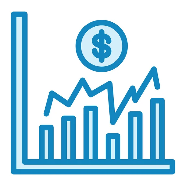 Financial Growth Graph Vector Illustration — Stock Vector