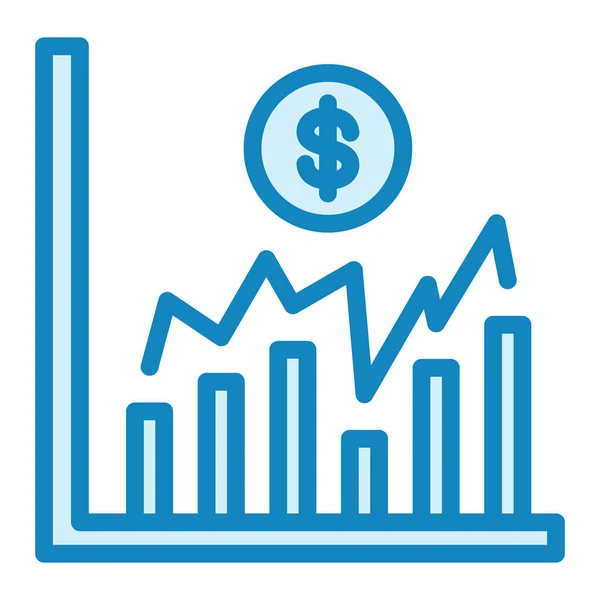 Financiële Groei Grafiek Vector Illustratie — Stockvector