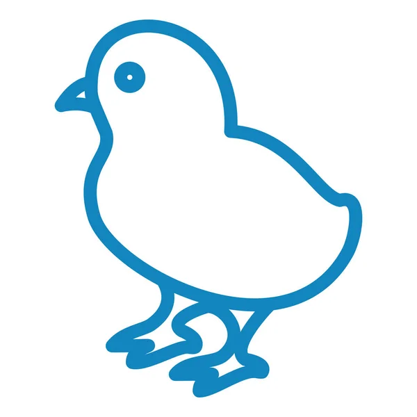 Vogelsymbol Umrisse Illustration Von Hühnervektorsymbolen Für Das Web — Stockvektor