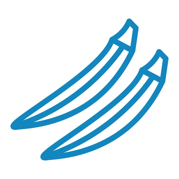 Banana Icono Web Ilustración Simple — Vector de stock