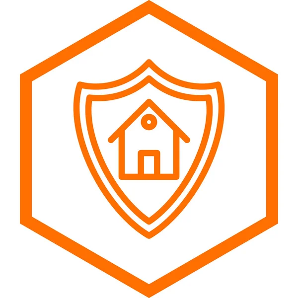 Casa Seguridad Vector Icono — Archivo Imágenes Vectoriales