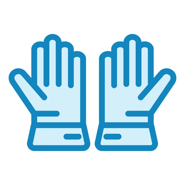 手套图标矢量 手洗手套标志 孤立等高线符号图解 — 图库矢量图片