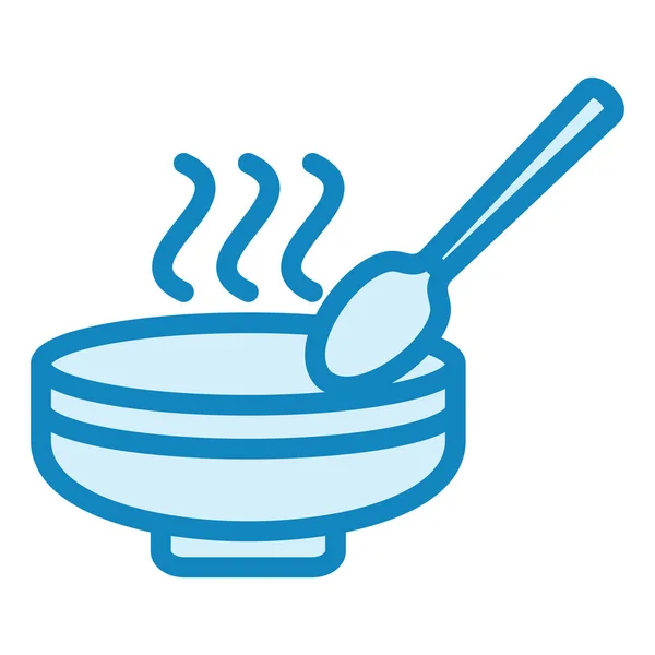 Soupe Icône Web Illustration Simple — Image vectorielle