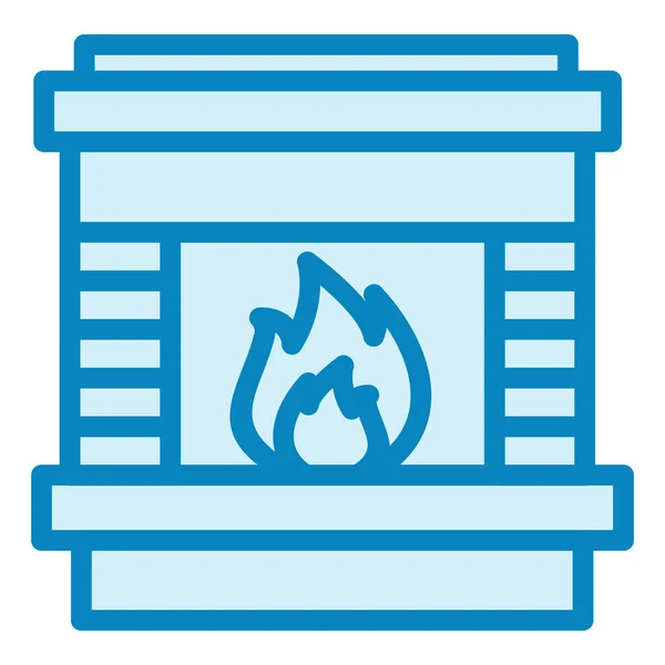 Fireplace Modern Icon Vector Illustration — Stock Vector