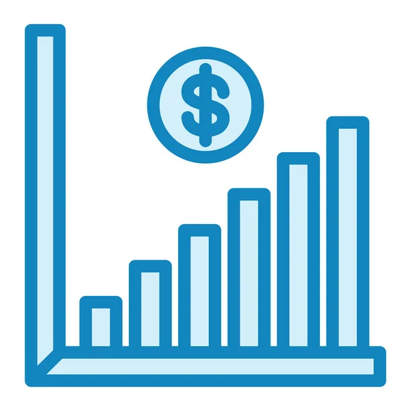 Crecimiento Financiero Ilustración Simple — Vector de stock