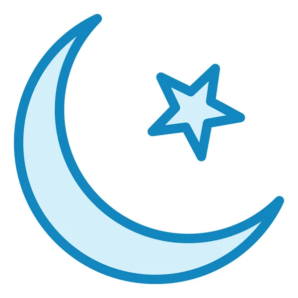 Crescent Moon Modern Icon Vector Illustration — Stock Vector
