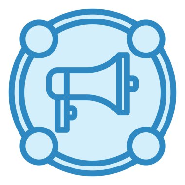 Megafon. Web simgesi basit illüstrasyon