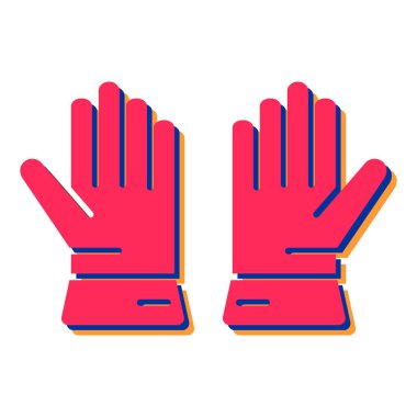 Eldiven ikonu. Web için eldiven vektör simgelerinin düz çizimi