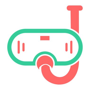 Dalış maskesi. Web simgesi basit illüstrasyon