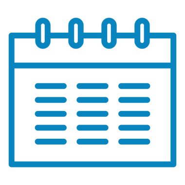 Takvim simgesi vektör illüstrasyonu