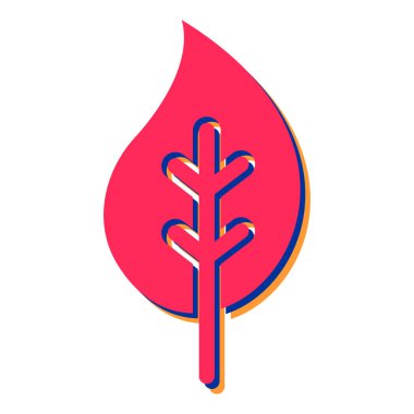 Yaprak ikonu vektör illüstrasyonu