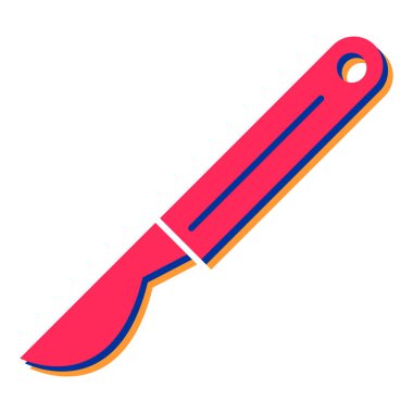 bıçak düz biçim ikon vektör çizimi