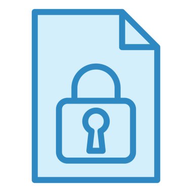 Belge Kilidi. Web simgesi basit illüstrasyon 