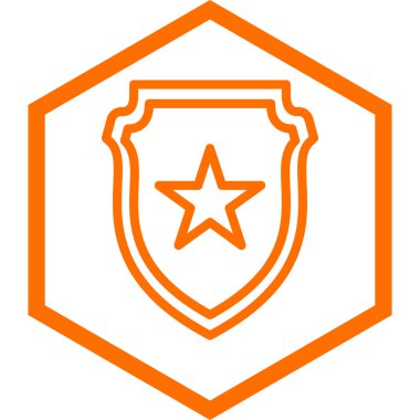 kalkan simgesi, vektör illüstrasyonu