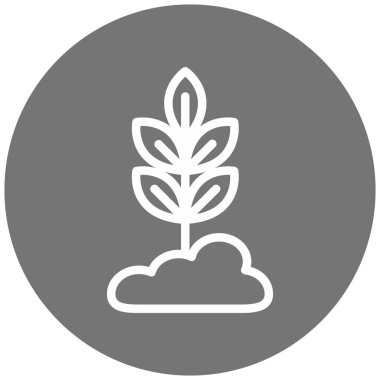 Bitki. Web simgesi basit illüstrasyon