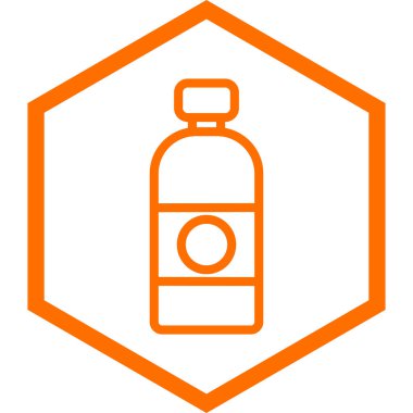 Beyaz arka planda izole edilmiş portakal suyu ikonu. Soda sembolü. vektör illüstrasyonu