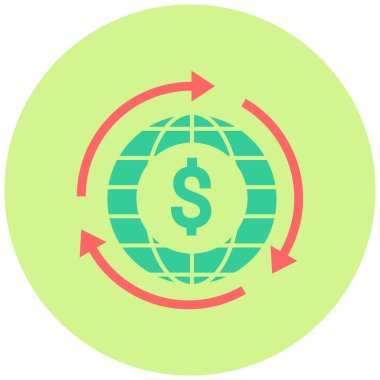 Para transferi. Web simgesi basit illüstrasyon