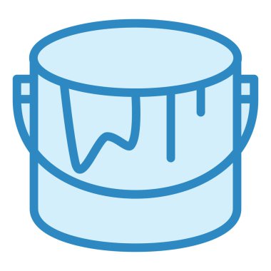 Boya Kovası modern simge vektör illüstrasyonunu 