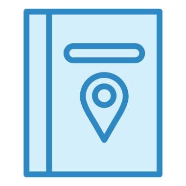 Seyahat rehberi. Web simgesi basit illüstrasyon 