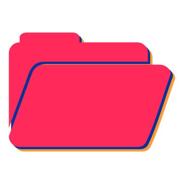 klasör simgesi. Beyaz arkaplanda izole edilmiş belge vektör simgelerinin düz çizimi