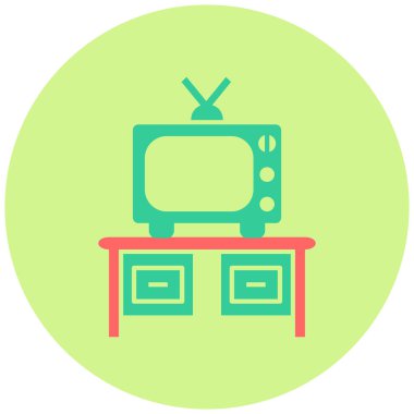 Televizyon. Web simgesi basit illüstrasyon