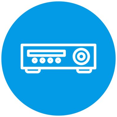 Radyo. Web simgesi basit illüstrasyon