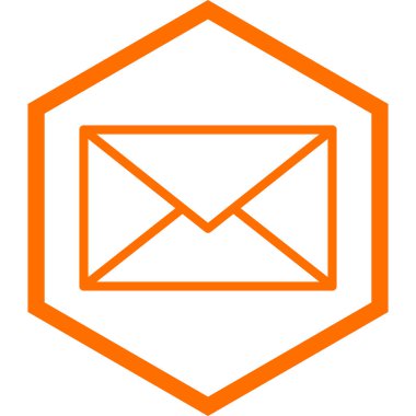 Zarf. Web simgesi basit illüstrasyon