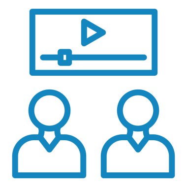 Kullanıcı wathc video. Web simgesi basit illüstrasyon