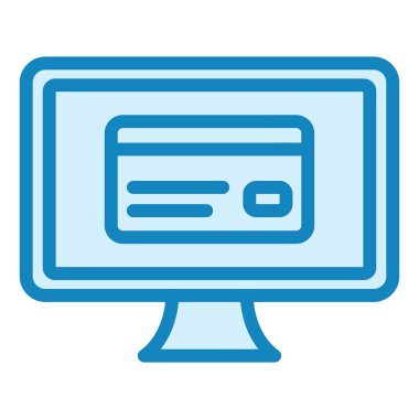  Çevrimiçi ödeme. Web simgesi basit illüstrasyon 