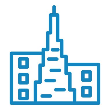 Bina. Web simgesi basit illüstrasyon