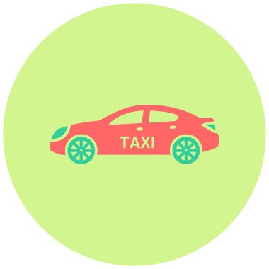 Taksiyle. Web simgesi basit illüstrasyon