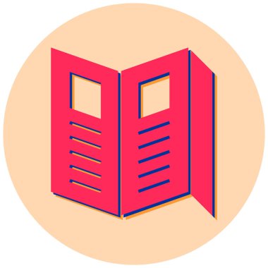 Kitap. Web simgesi basit illüstrasyon