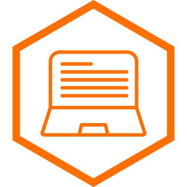 laptop vektör simgesi modern basit illüstrasyon