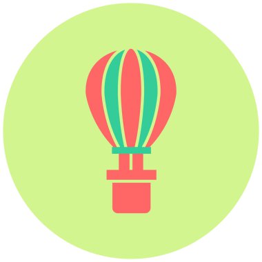 sıcak hava balonu simgesi, vektör illüstrasyonu