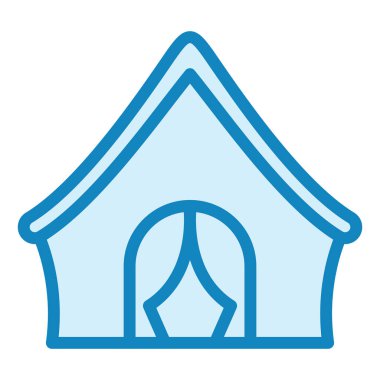 Çadır. Web simgesi basit illüstrasyon