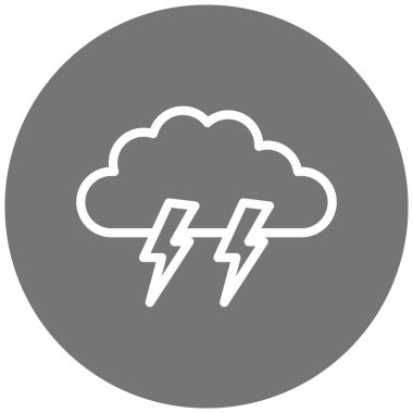 Fırtına bulutu çizgisi vektör simgesi