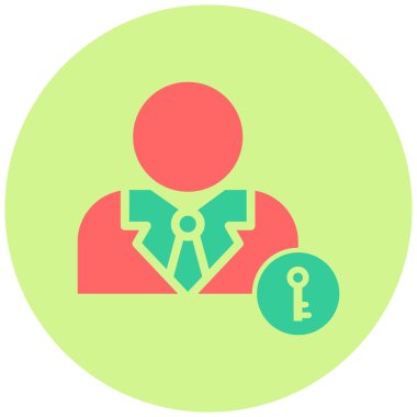 Çilingir. Web simgesi basit illüstrasyon