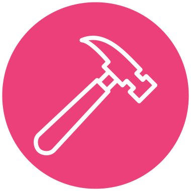 Tek çekiç simgesinin vektör illüstrasyonu