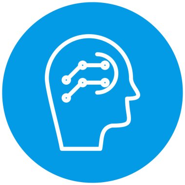 Beyin. Web simgesi basit illüstrasyon