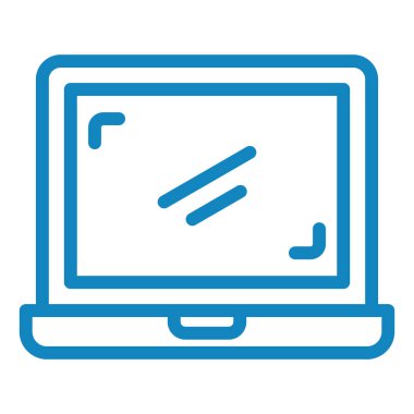 Dizüstü bilgisayar simgesi vektör çizimi