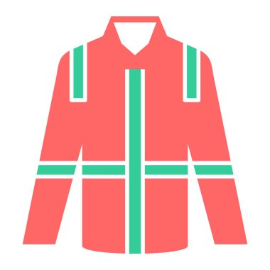 Ceket simgesi, vektör illüstrasyonu basit tasarım 