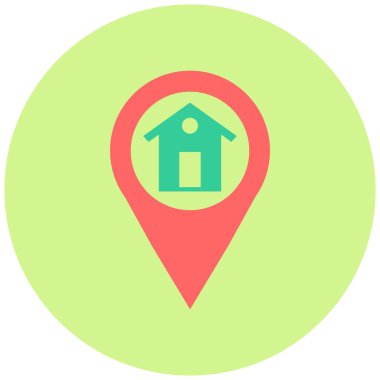 Ev lokasyonu. Basit resimleme