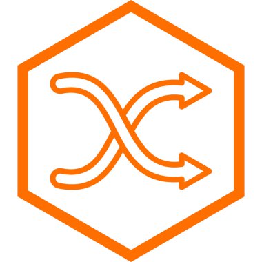 Eğri oklar. Web simgesi