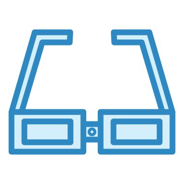 Kamera gözlükleri. Web simgesi basit illüstrasyon