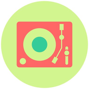 Turntable simgesi. Basit resimleme